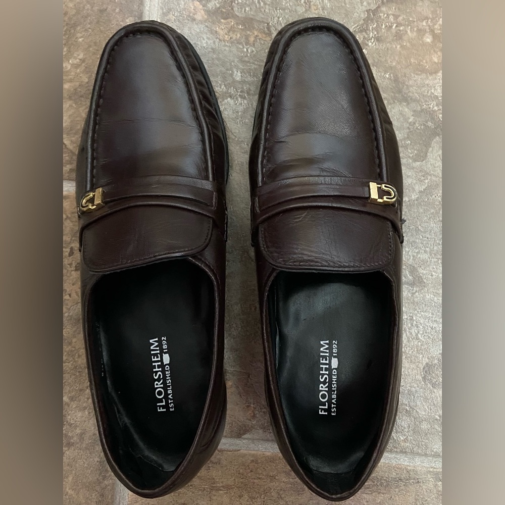 Mens Florsheim Riva Burgundy Kidskin size 8 1/2.